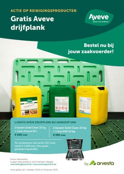 Actie gratis Aveve drijfplanken + materiaalkoffer Cid Lines